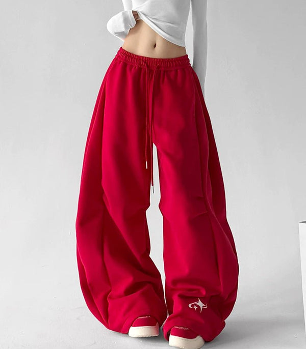 Three-Color Drawstring Wide-Leg Sweatpants - COPPING THREADS - CT ORIGINALS