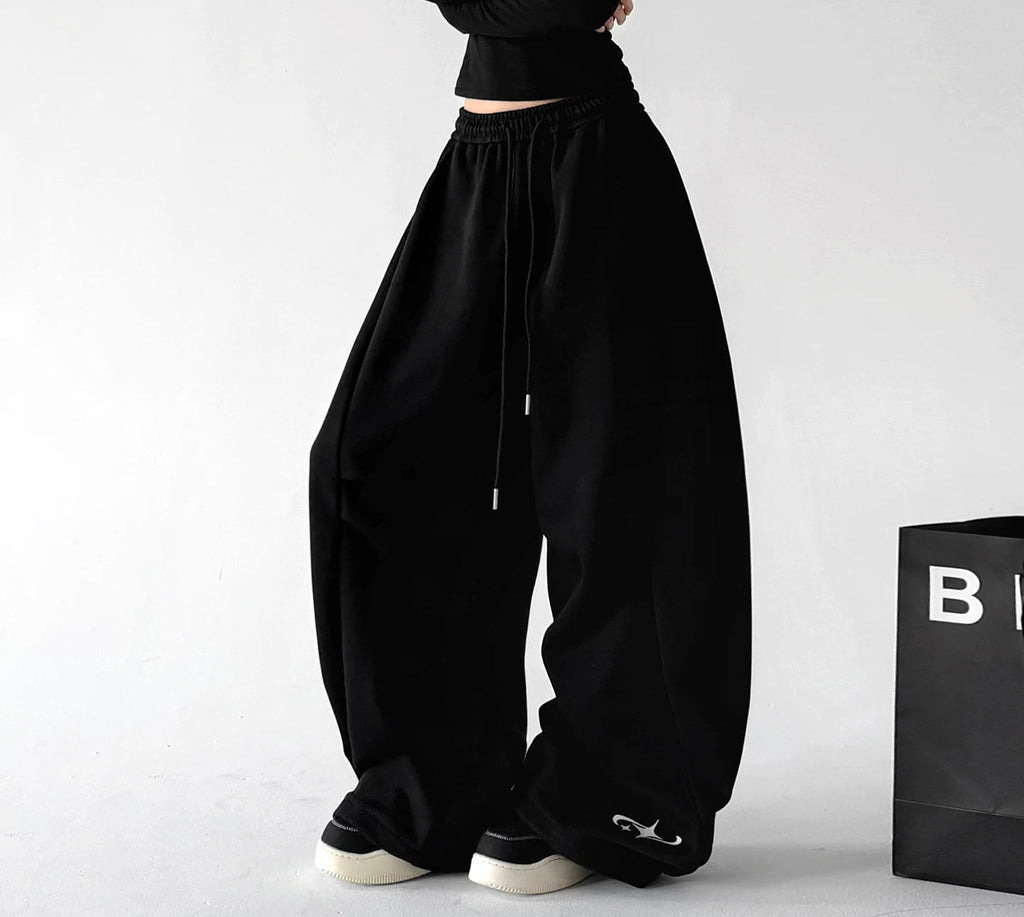 Three-Color Drawstring Wide-Leg Sweatpants - COPPING THREADS - CT ORIGINALS