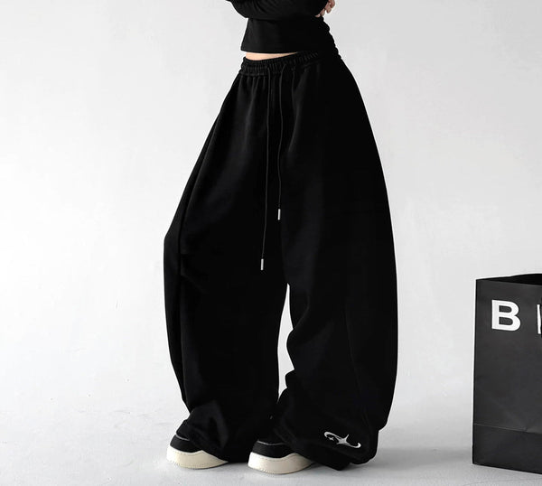 Three-Color Drawstring Wide-Leg Sweatpants - COPPING THREADS - CT ORIGINALS