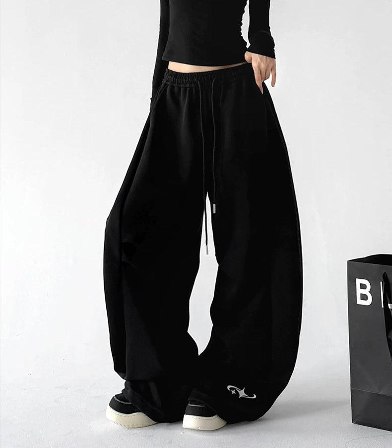 Three-Color Drawstring Wide-Leg Sweatpants - COPPING THREADS - CT ORIGINALS