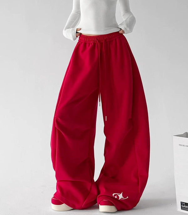 Three-Color Drawstring Wide-Leg Sweatpants - COPPING THREADS - CT ORIGINALS