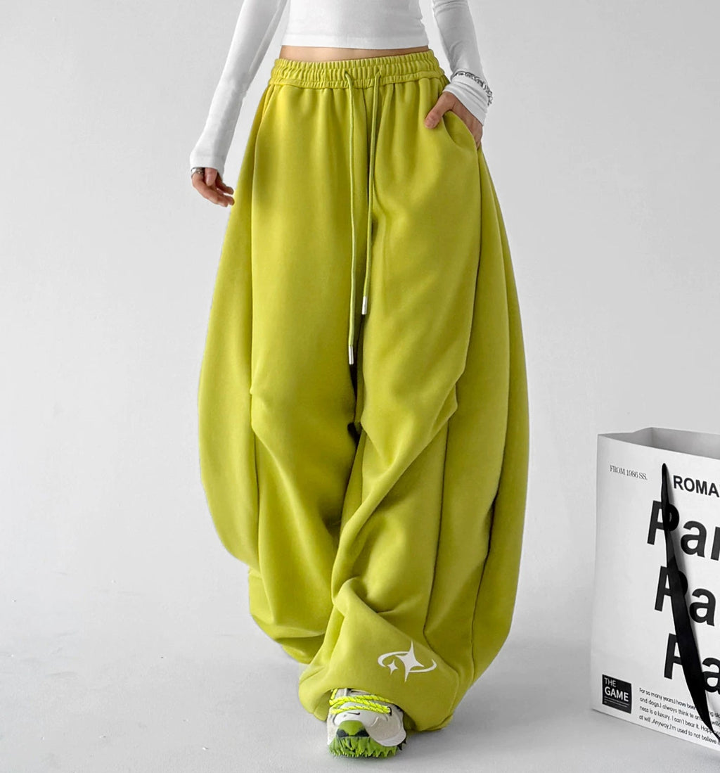 Three-Color Drawstring Wide-Leg Sweatpants - COPPING THREADS - CT ORIGINALS