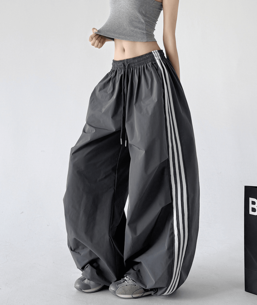 Three - Stripe Quick - Dry Wide - Leg Pants - CT6202 - COPPING THREADS - CT Select