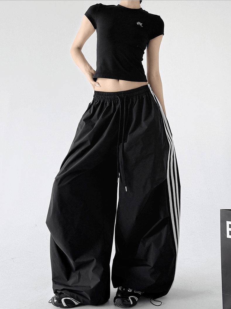 Three - Stripe Quick - Dry Wide - Leg Pants - CT6202 - COPPING THREADS - CT Select