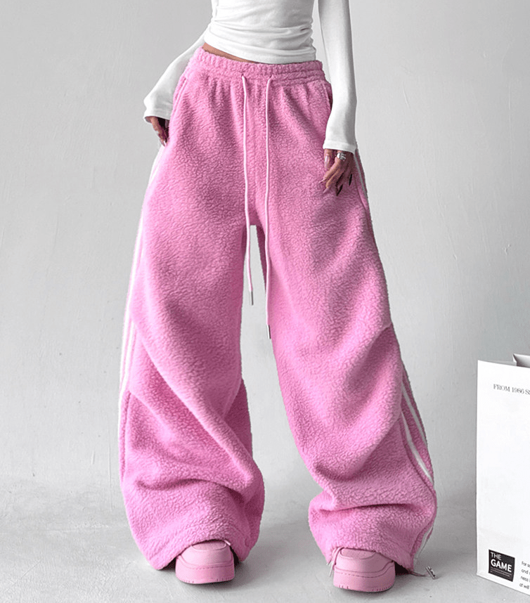 Three - Stripe Sherpa Fleece Sweatpants - COPPING THREADS - CT Select