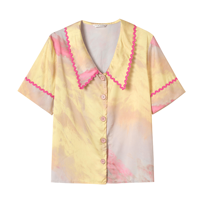 Tie - Dye Satin Pajama Set - COPPING THREADS - CT Dreamscape