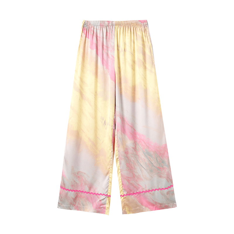 Tie - Dye Satin Pajama Set - COPPING THREADS - CT Dreamscape