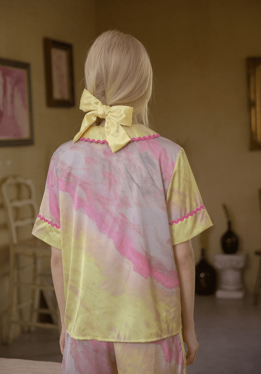 Tie - Dye Satin Pajama Set - COPPING THREADS - CT Dreamscape