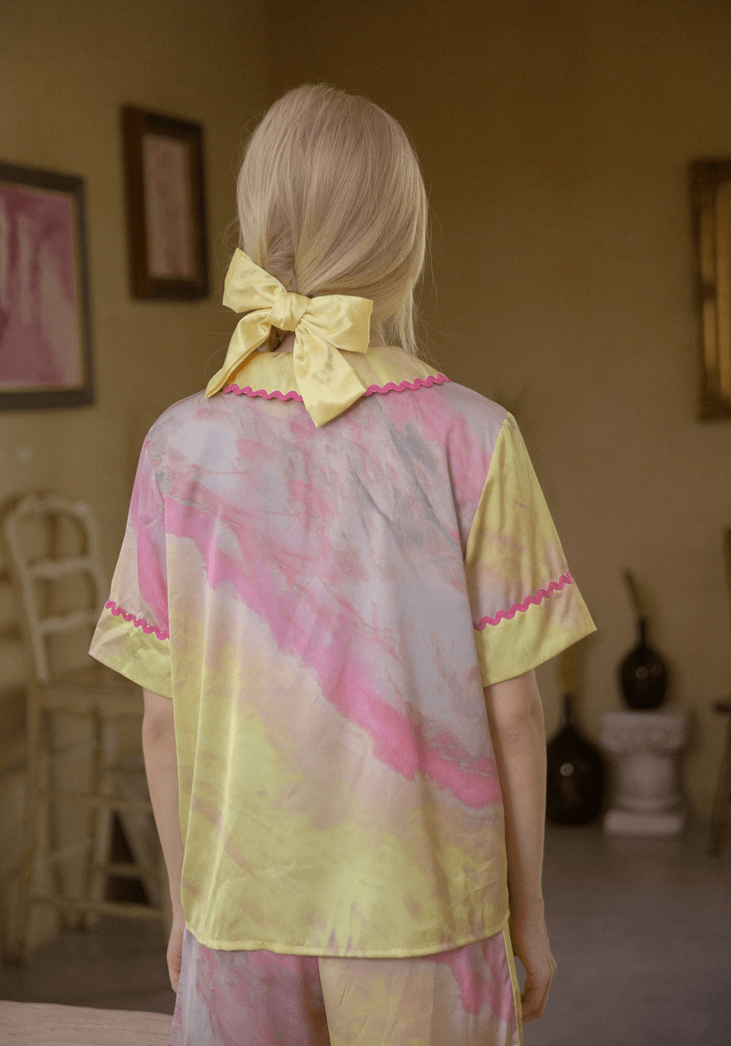 Tie - Dye Satin Pajama Set - COPPING THREADS - CT Dreamscape