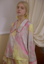 Tie - Dye Satin Pajama Set - COPPING THREADS - CT Dreamscape