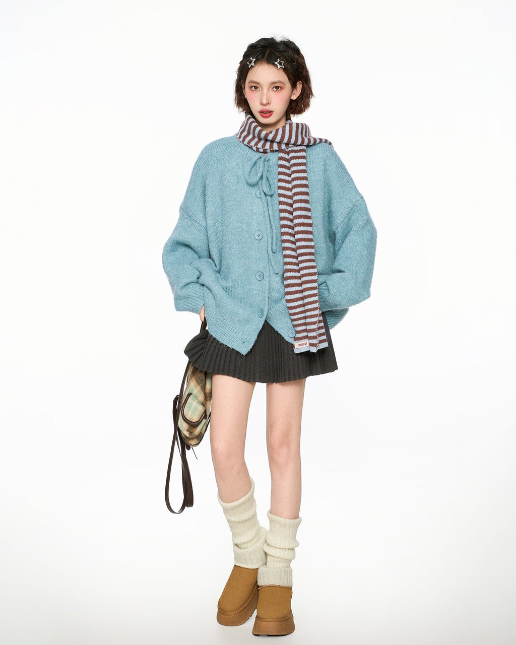 Tie - Neck Knit Cardigan Sweater - COPPING THREADS - CT Select