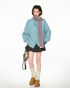 Tie - Neck Knit Cardigan Sweater - COPPING THREADS - CT Select