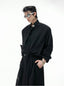Tie-Neck Padded-Shoulder Shirt and Ribbed Pants Set - COPPING THREADS - Argue Culture
