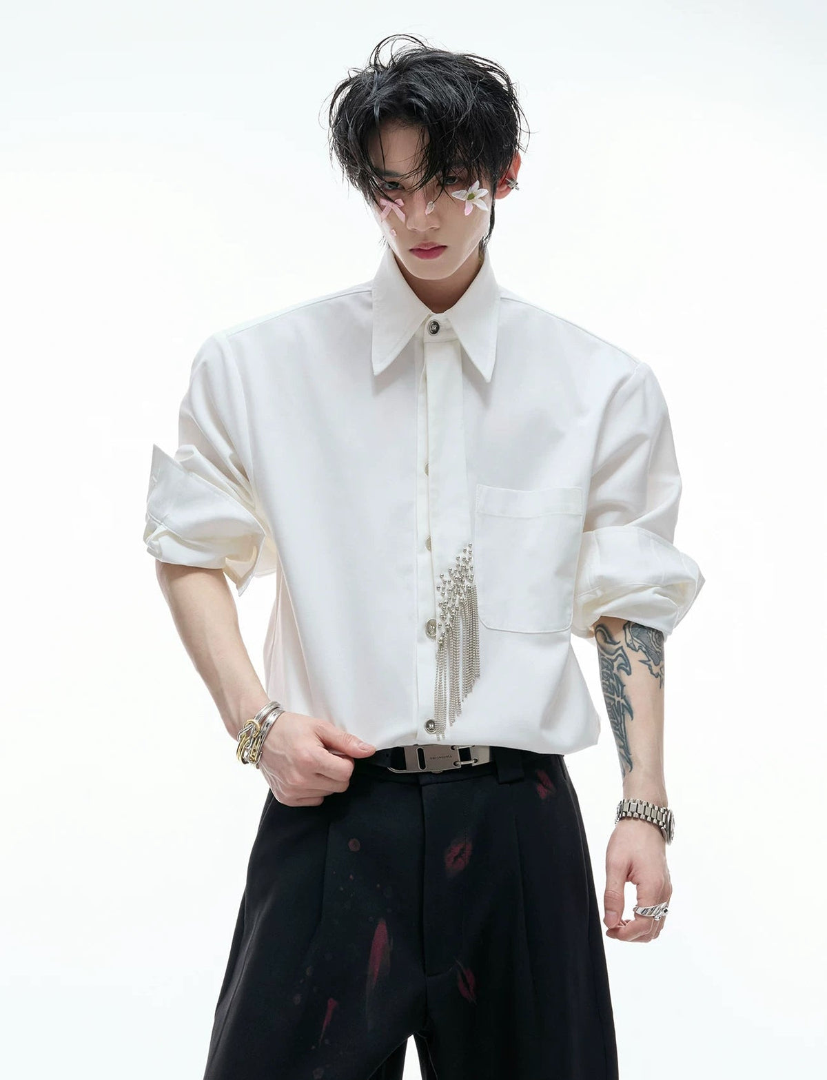 Tie-Panel Padded-Shoulder Shirt - COPPING THREADS - Argue Culture