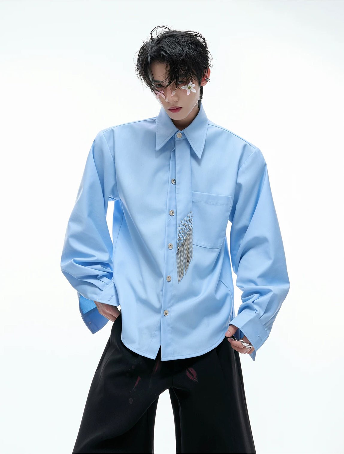Tie-Panel Padded-Shoulder Shirt - COPPING THREADS - Argue Culture