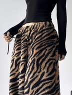 Tiger Print Fleece Wide - Leg Pants - COPPING THREADS - CT Select
