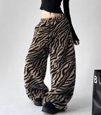 Tiger Print Fleece Wide - Leg Pants - COPPING THREADS - CT Select