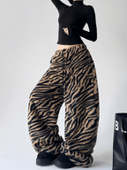 Tiger Print Fleece Wide - Leg Pants - COPPING THREADS - CT Select