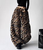 Tiger Print Fleece Wide - Leg Pants - COPPING THREADS - CT Select