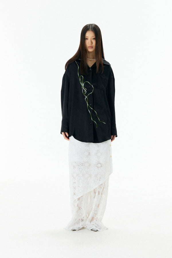 Tinsel Embroidered Long Sleeve Shirt - COPPING THREADS - APRIORITY