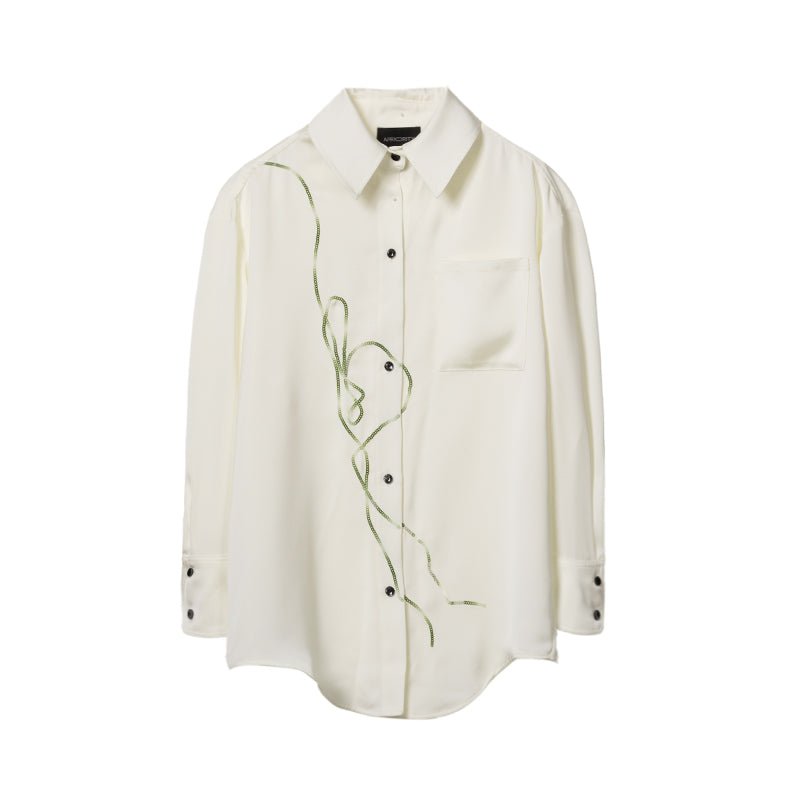 Tinsel Embroidered Long Sleeve Shirt - COPPING THREADS - APRIORITY