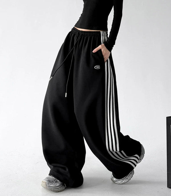 Triple-Stripe Baggy Sweatpants - COPPING THREADS - CT ORIGINALS