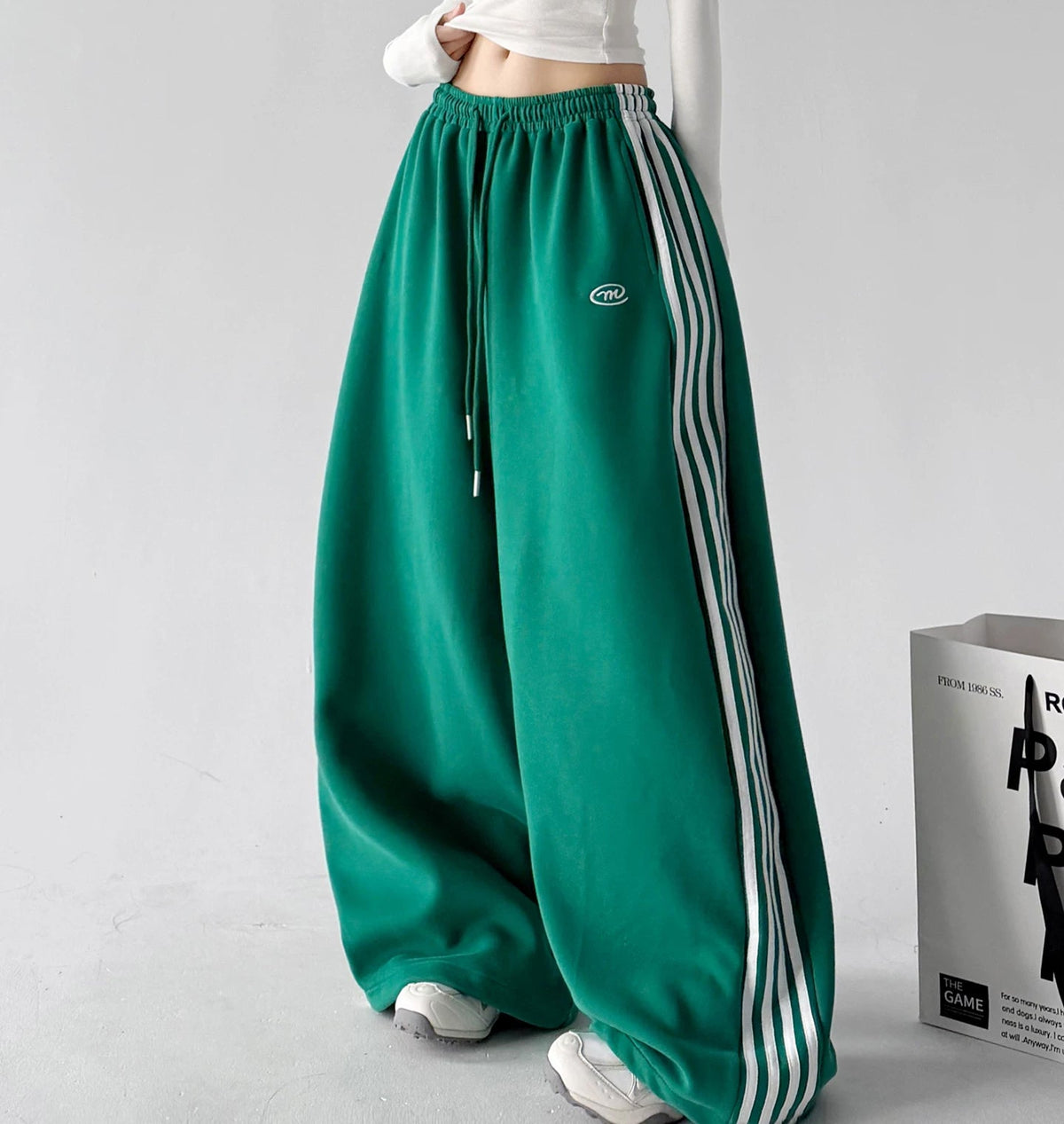Triple-Stripe Baggy Sweatpants - COPPING THREADS - CT ORIGINALS