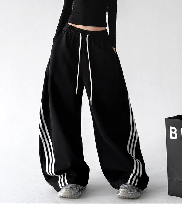 Triple-Stripe Curved-Leg Sweatpants - CT251 - COPPING THREADS - CT ORIGINALS