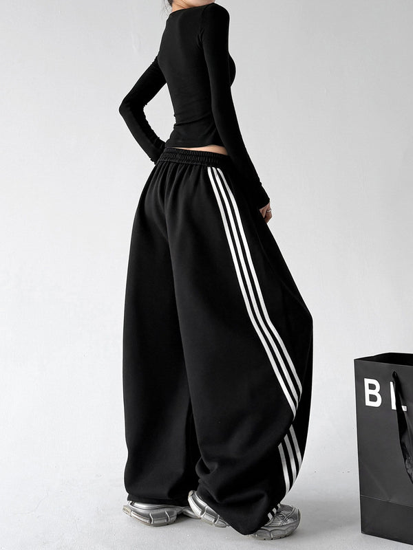 Triple-Stripe Curved-Leg Sweatpants - CT251 - COPPING THREADS - CT ORIGINALS
