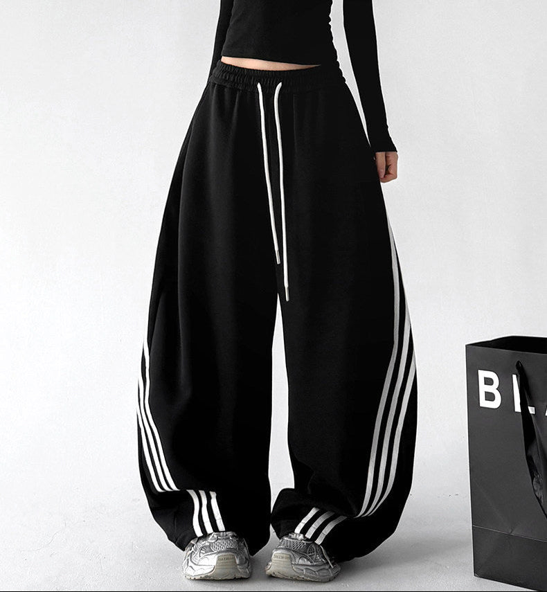 Triple-Stripe Curved-Leg Sweatpants - CT251 - COPPING THREADS - CT ORIGINALS