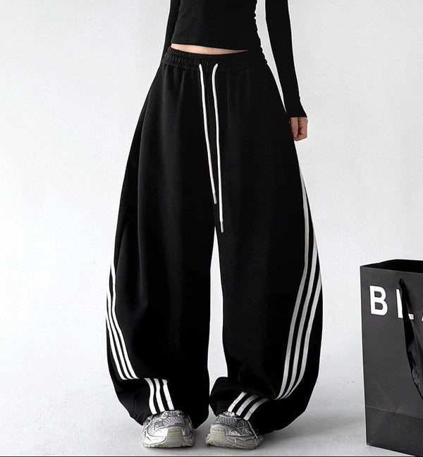 Triple-Stripe Curved-Leg Sweatpants - CT251 - COPPING THREADS - CT ORIGINALS