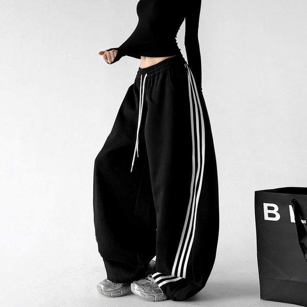 Triple-Stripe Curved-Leg Sweatpants - CT251 - COPPING THREADS - CT ORIGINALS