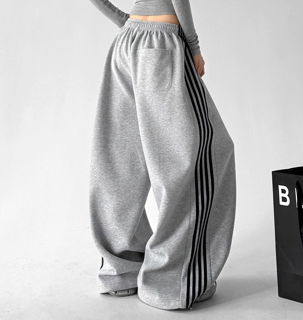Triple-Stripe Wide-Leg Sweatpants - COPPING THREADS - CT ORIGINALS