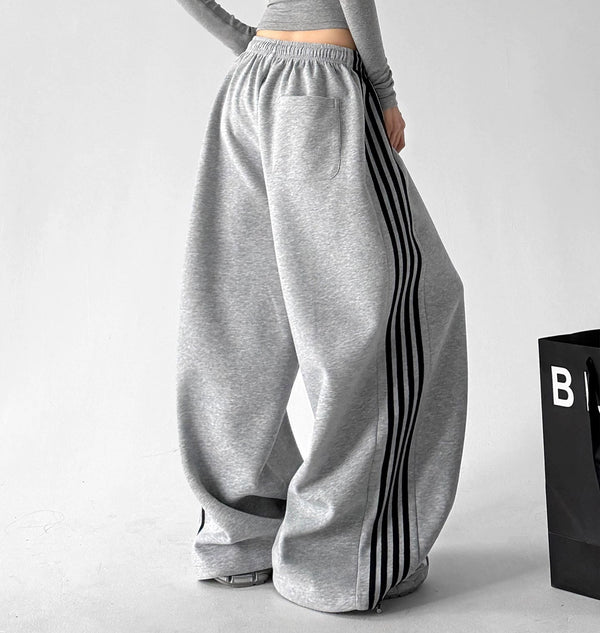 Triple-Stripe Wide-Leg Sweatpants - COPPING THREADS - CT ORIGINALS