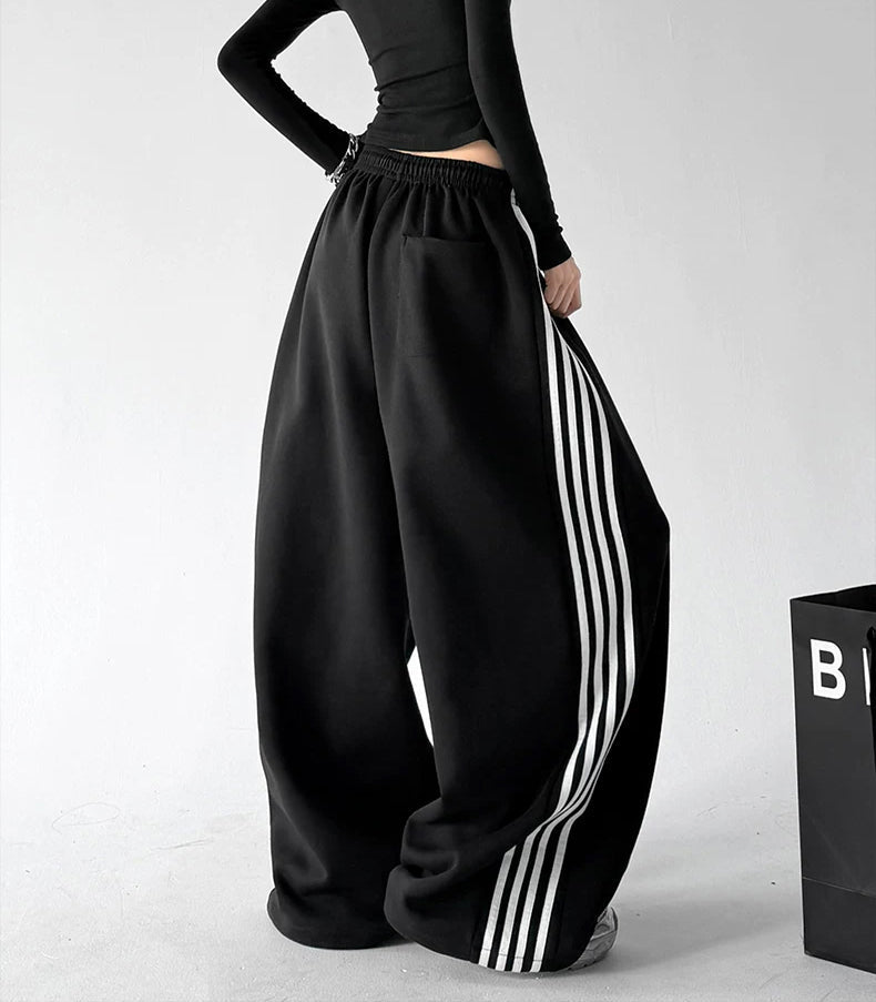 Triple-Stripe Wide-Leg Sweatpants - COPPING THREADS - CT ORIGINALS