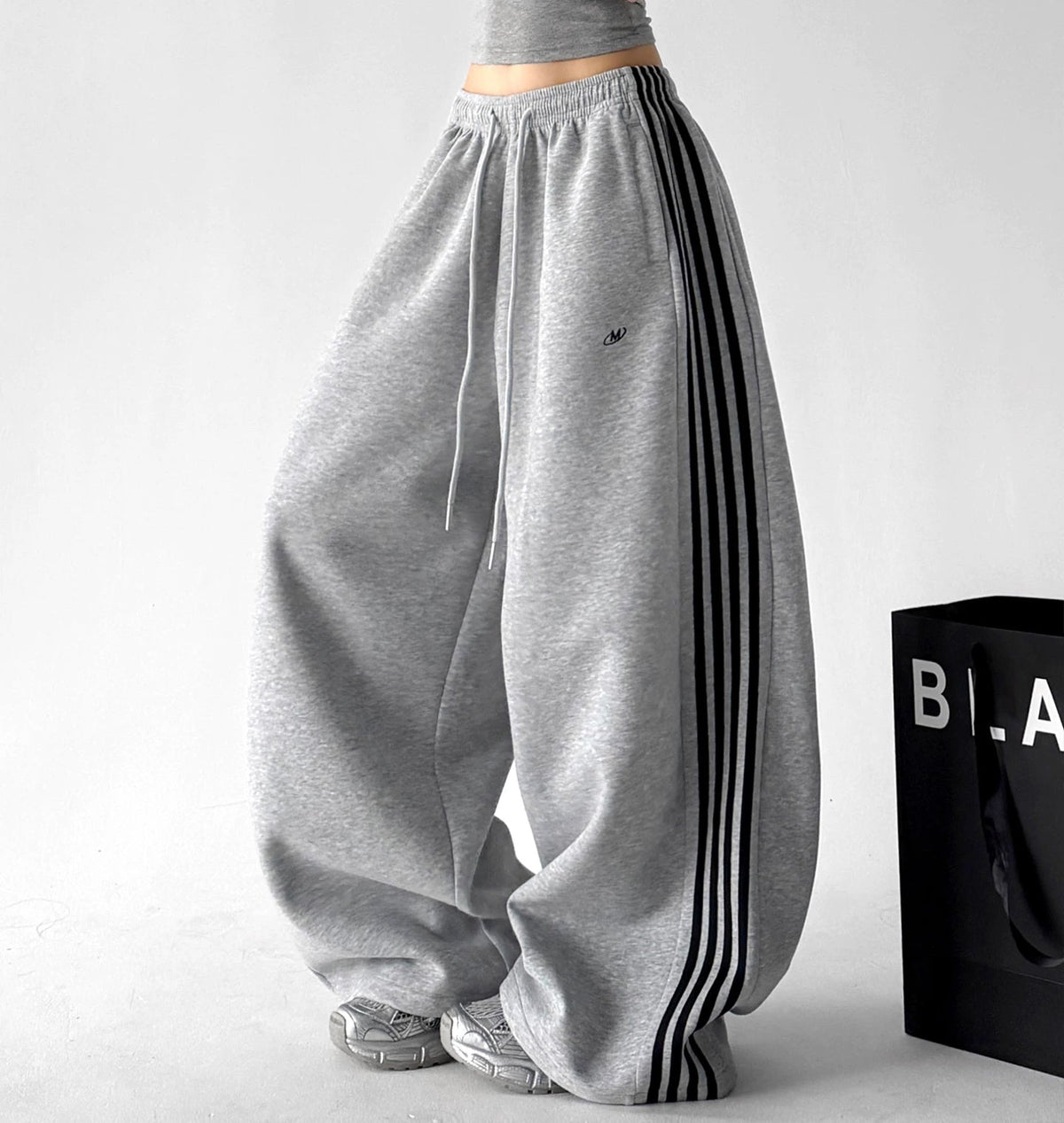 Triple-Stripe Wide-Leg Sweatpants - COPPING THREADS - CT ORIGINALS