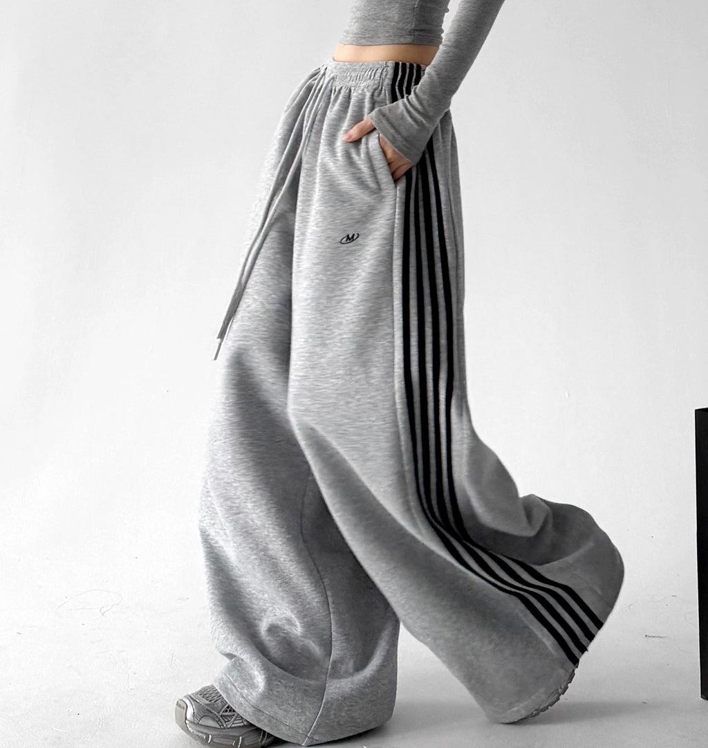 Triple-Stripe Wide-Leg Sweatpants - COPPING THREADS - CT ORIGINALS