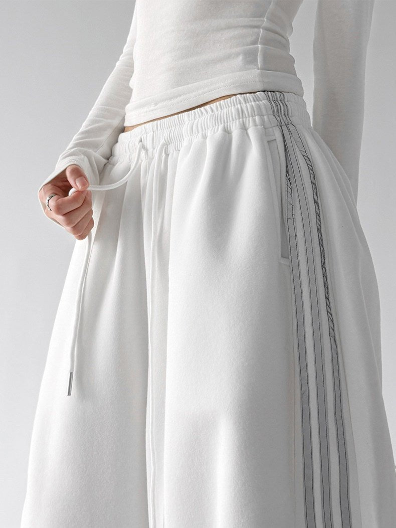 Triple-Stripe Wide-Leg Sweatpants - CT222 - COPPING THREADS - CT ORIGINALS
