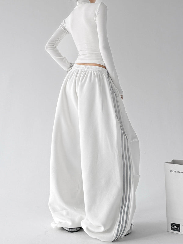 Triple-Stripe Wide-Leg Sweatpants - CT222 - COPPING THREADS - CT ORIGINALS
