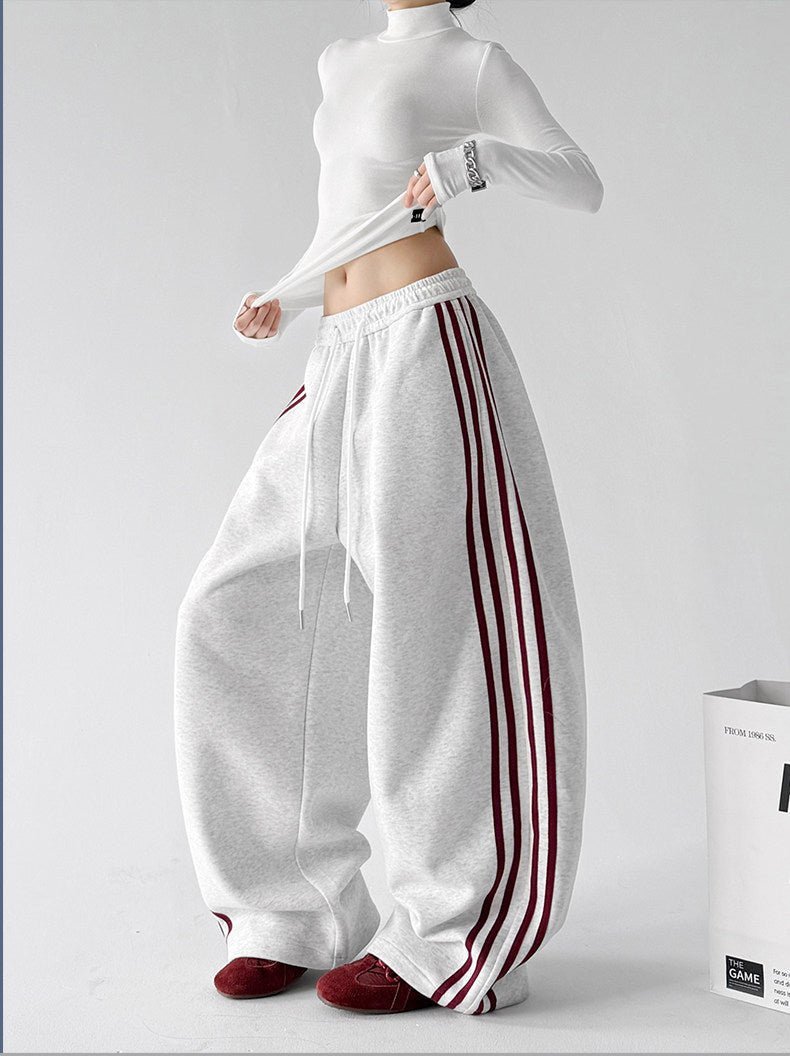 Triple-Stripe Wide-Leg Sweatpants - CT8312 - COPPING THREADS - CT ORIGINALS