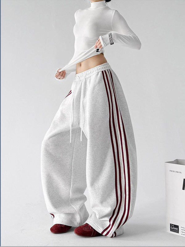 Triple-Stripe Wide-Leg Sweatpants - CT8312 - COPPING THREADS - CT ORIGINALS