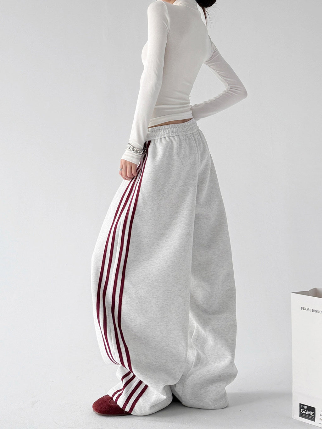 Triple-Stripe Wide-Leg Sweatpants - CT8312 - COPPING THREADS - CT ORIGINALS