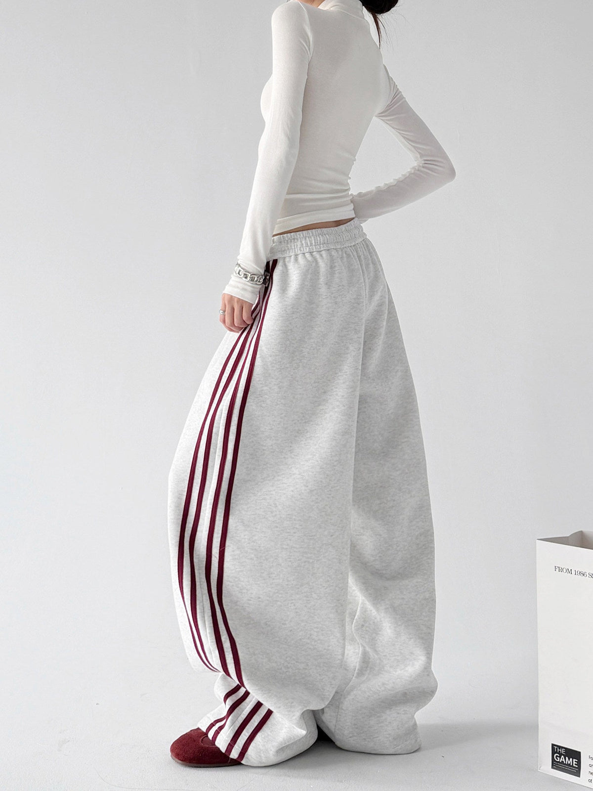 Triple-Stripe Wide-Leg Sweatpants - CT8312 - COPPING THREADS - CT ORIGINALS