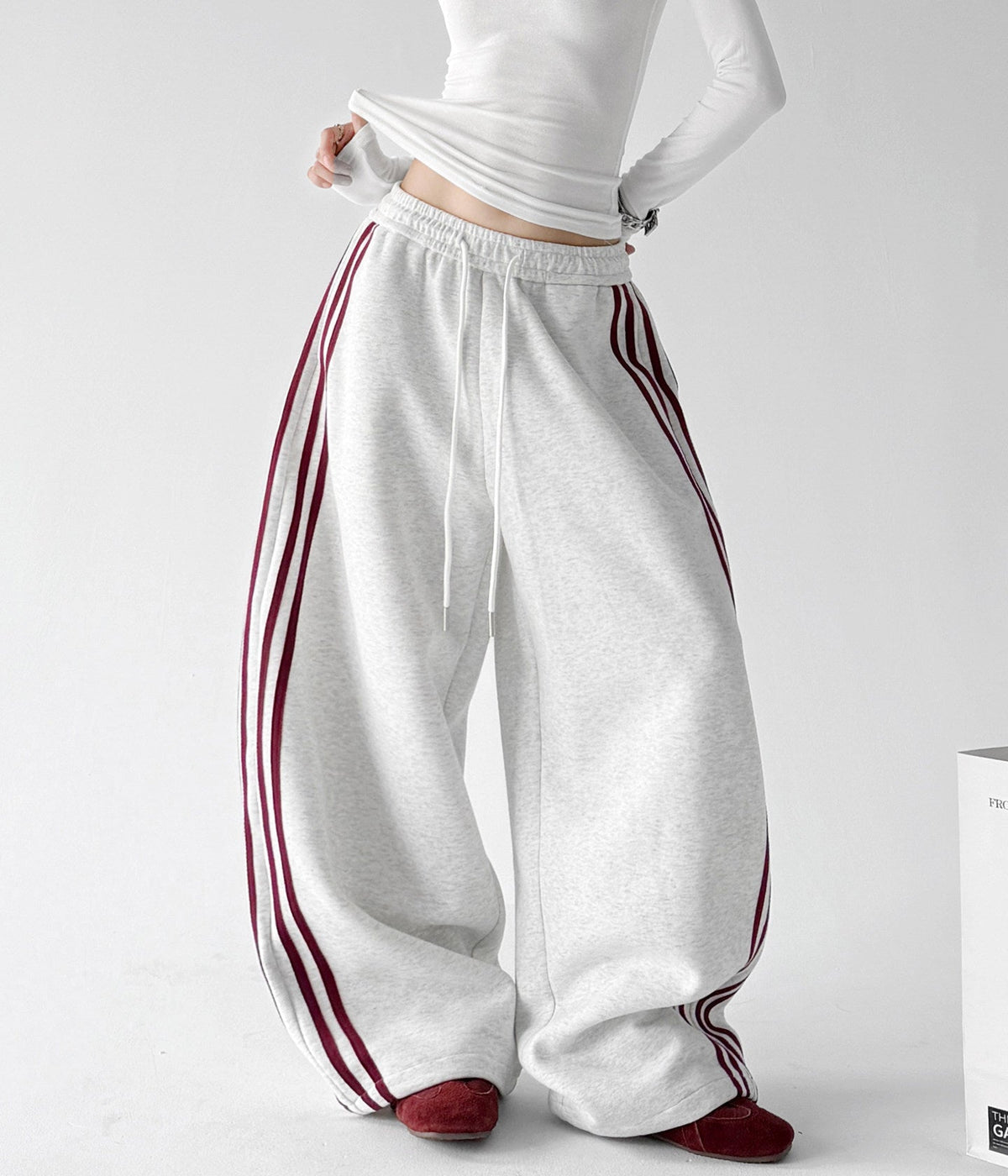 Triple-Stripe Wide-Leg Sweatpants - CT8312 - COPPING THREADS - CT ORIGINALS