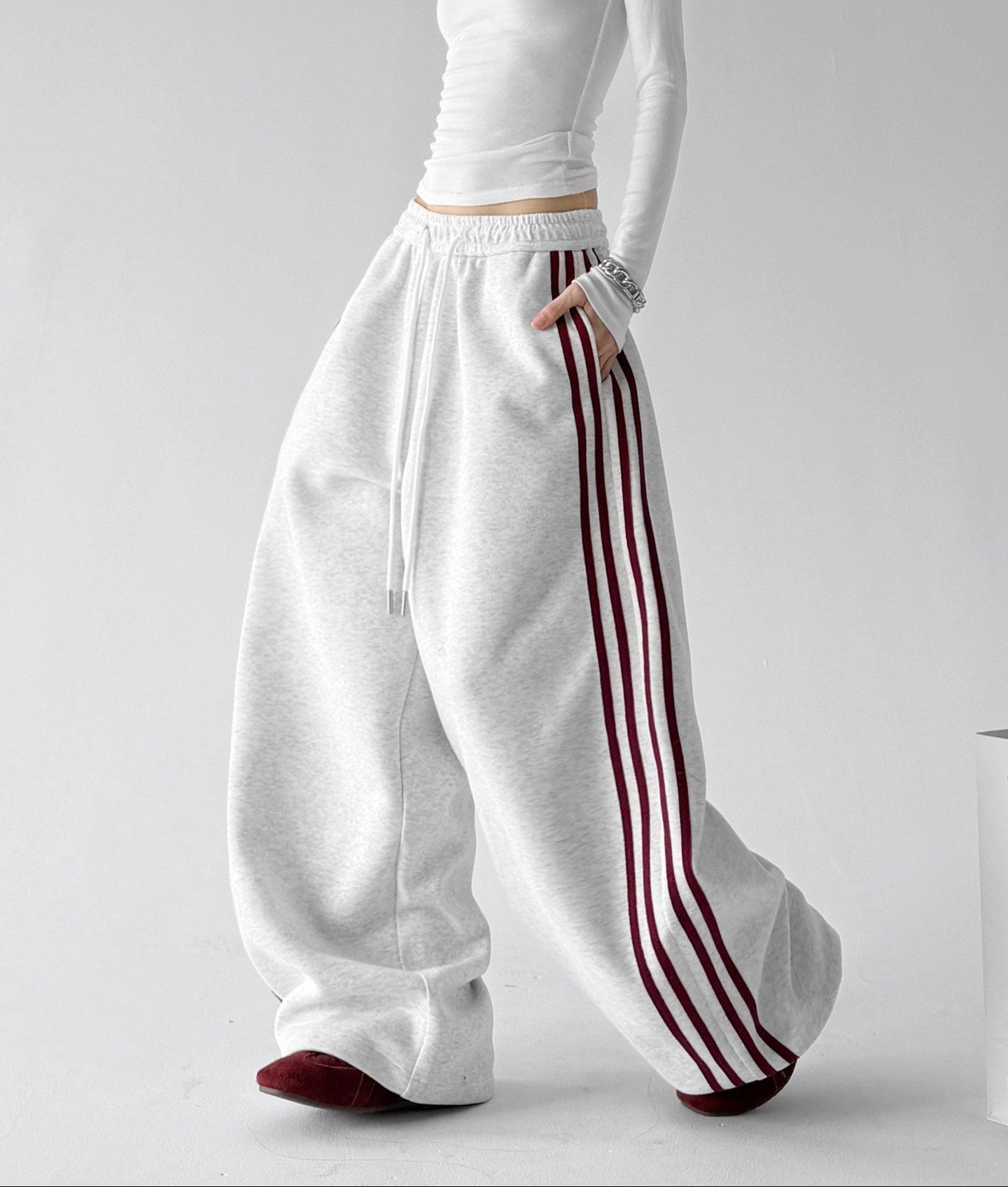 Triple-Stripe Wide-Leg Sweatpants - CT8312 Zweitbild
