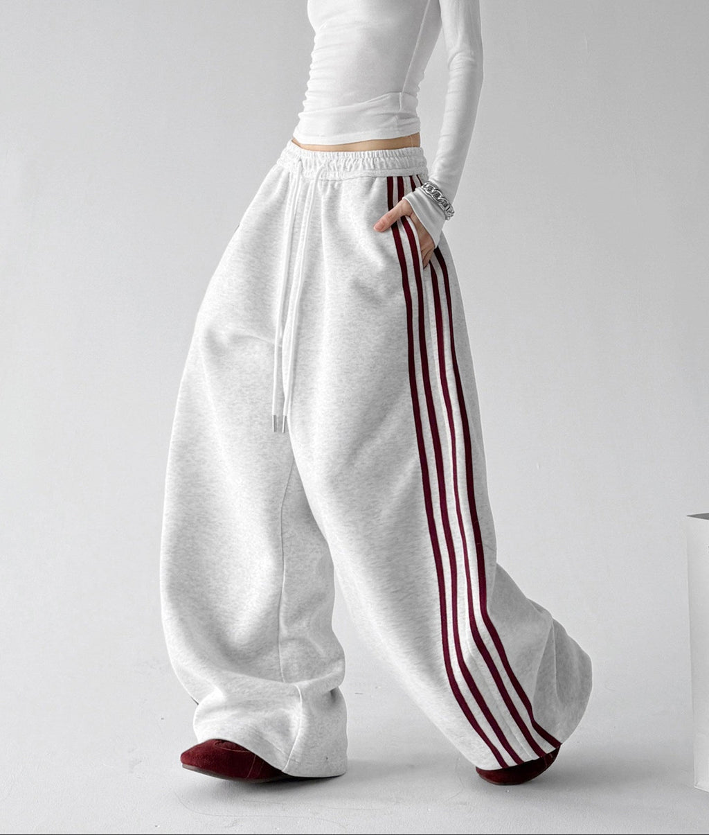 Triple-Stripe Wide-Leg Sweatpants - CT8312 - COPPING THREADS - CT ORIGINALS