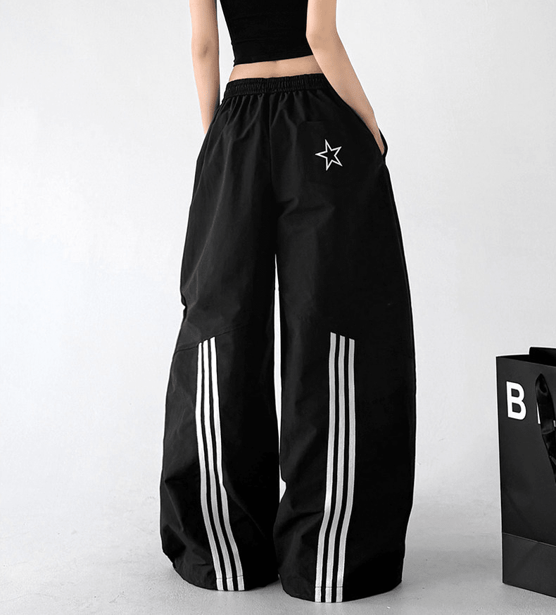 Triple Stripe Wide - Leg Track Pants - CT6215 - COPPING THREADS - CT Select