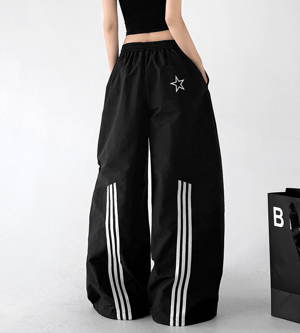 Triple Stripe Wide - Leg Track Pants - CT6215 - COPPING THREADS - CT Select