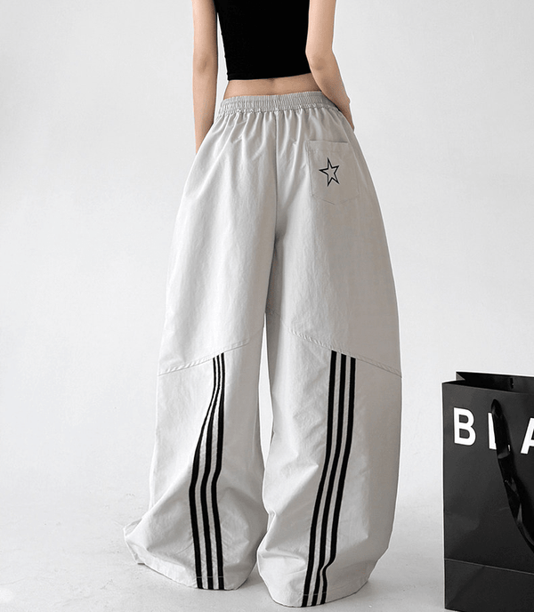 Triple Stripe Wide - Leg Track Pants - CT6215 - COPPING THREADS - CT Select