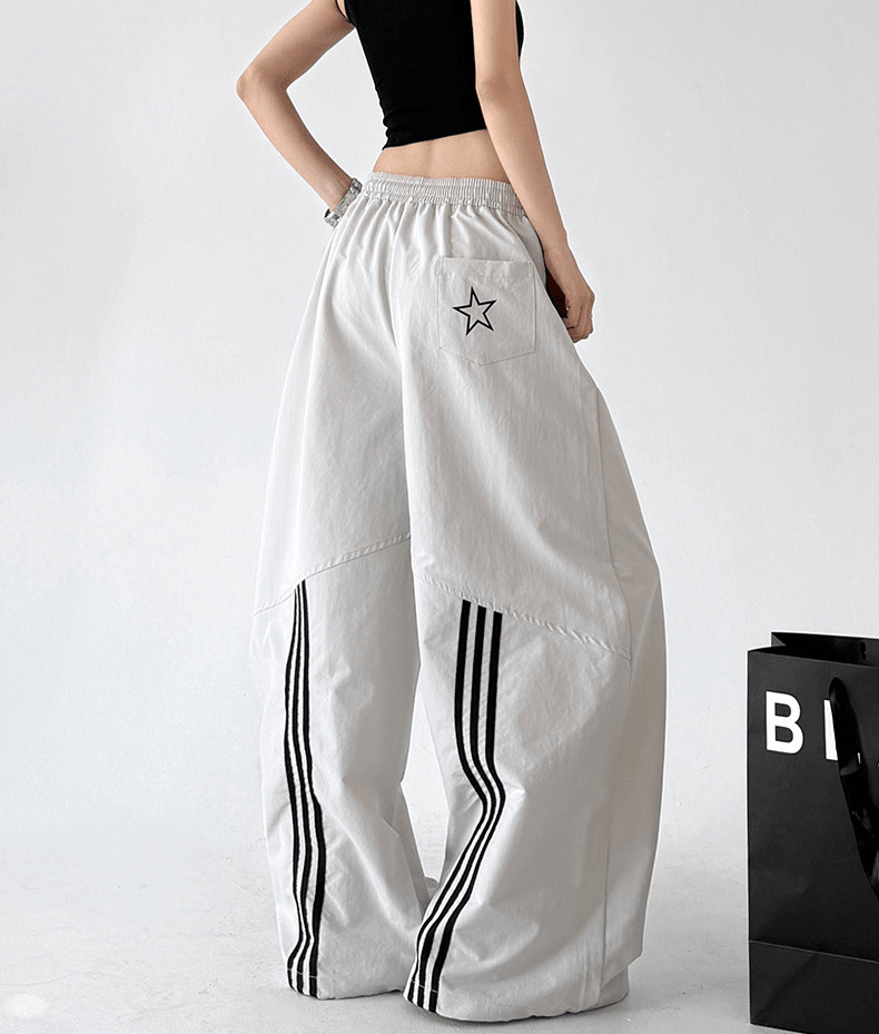 Triple Stripe Wide - Leg Track Pants - CT6215 - COPPING THREADS - CT Select